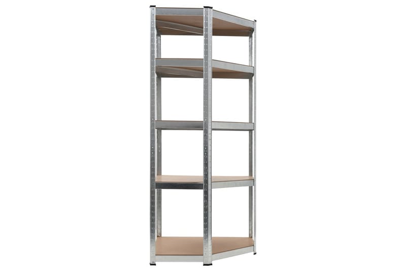 Förvaringshylla silver 75x75x180 cm stål och MDF - Silver - Förvaring - Hylla - Hörnhylla