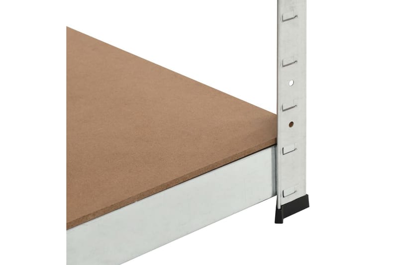 Förvaringshylla silver 75x75x180 cm stål och MDF - Silver - Förvaring - Hylla - Hörnhylla