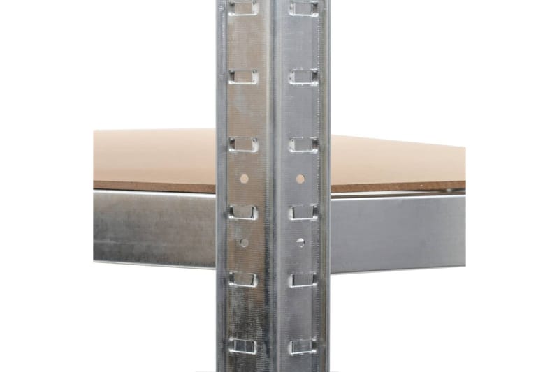 Förvaringshylla silver 75x75x180 cm stål och MDF - Silver - Förvaring - Hylla - Hörnhylla