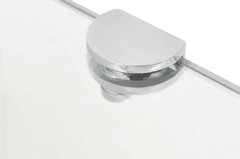 Hörnhylla glas med förkromade hyllkonsoler genomskinlig 45x4 - Transparent - Förvaring - Hylla - Hörnhylla