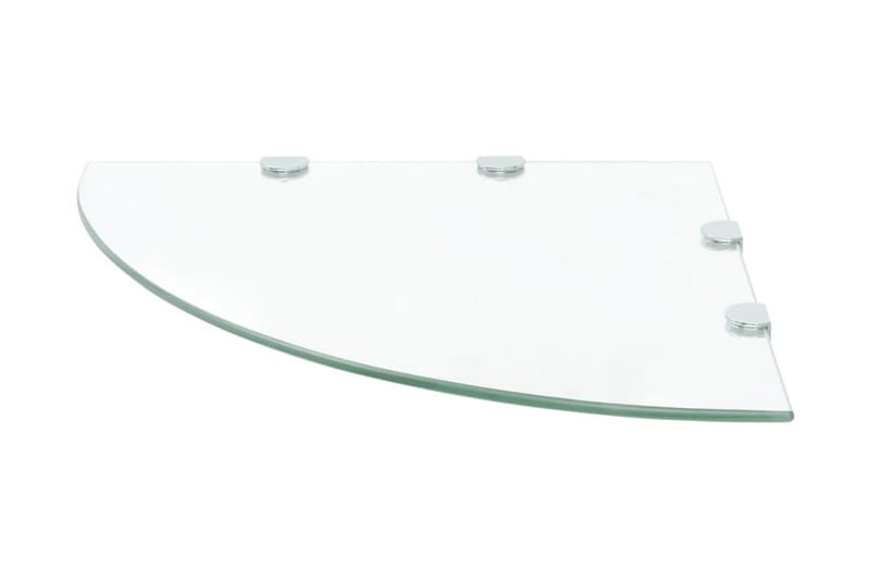 Hörnhylla glas med förkromade hyllkonsoler genomskinlig 45x4 - Transparent - Förvaring - Hylla - Hörnhylla