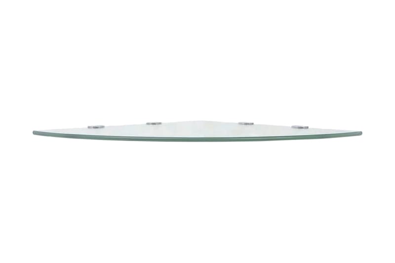Hörnhylla glas med förkromade hyllkonsoler genomskinlig 45x4 - Transparent - Förvaring - Hylla - Hörnhylla