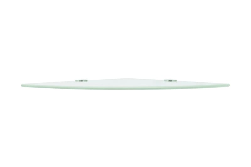 Hörnhylla glas med förkromade hyllkonsoler vit 35x35 cm - Vit - Förvaring - Hylla - Hörnhylla