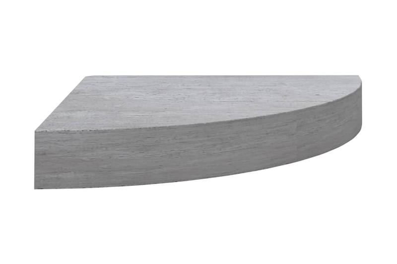 Svävande hörnhylla betonggrå 25x25x3,8 cm MDF - Grå - Kökshylla - Hörnhylla