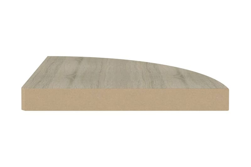 Svävande hörnhylla ek 35x35x3,8 cm MDF - Brun - Förvaring - Hylla - Hörnhylla