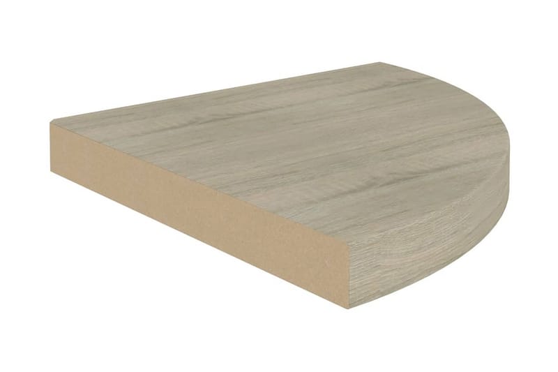 Svävande hörnhylla ek 35x35x3,8 cm MDF - Brun - Förvaring - Hylla - Hörnhylla