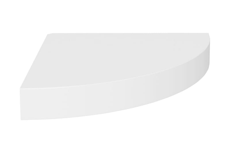 Svävande hörnhylla ek och vit 35x35x3,8 cm MDF - Brun - Hörnhylla - Kökshylla