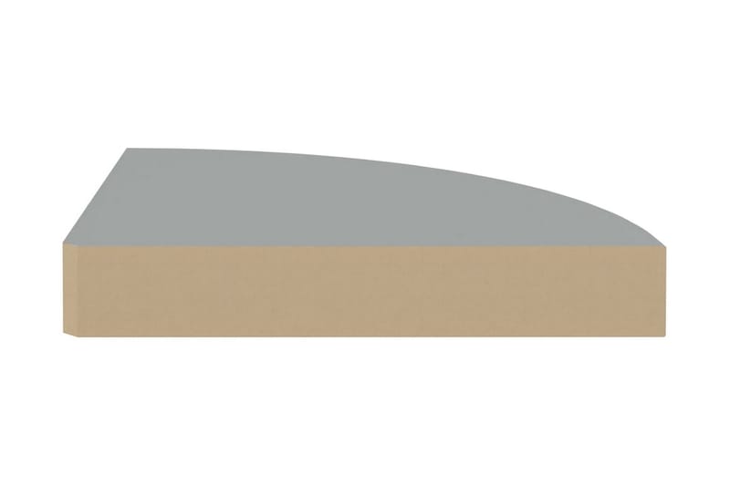 Svävande hörnhylla grå 25x25x3,8 cm MDF - Grå - Förvaring - Hylla - Hörnhylla