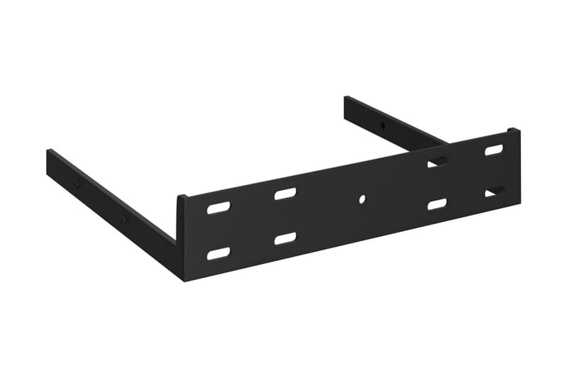 Svävande hörnhylla svart högglans 25x25x3,8 cm MDF - Svart - Förvaring - Hylla - Hörnhylla