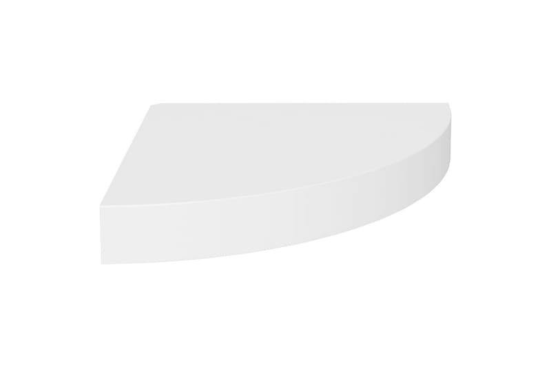 Svävande hörnhylla vit 25x25x3,8 cm MDF - Vit - Förvaring - Hylla - Hörnhylla