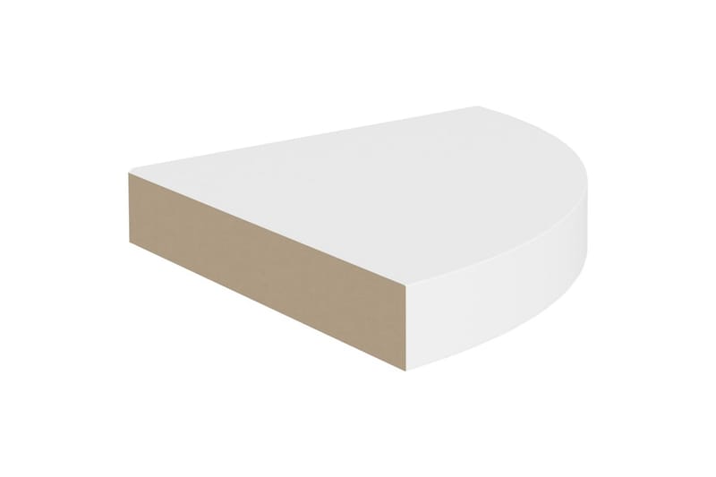 Svävande hörnhylla vit 25x25x3,8 cm MDF - Vit - Förvaring - Hylla - Hörnhylla