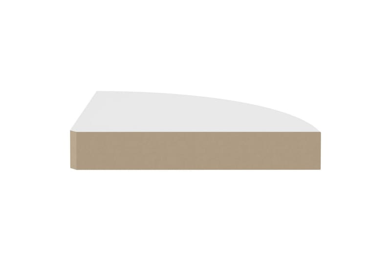 Svävande hörnhylla vit 25x25x3,8 cm MDF - Vit - Förvaring - Hylla - Hörnhylla
