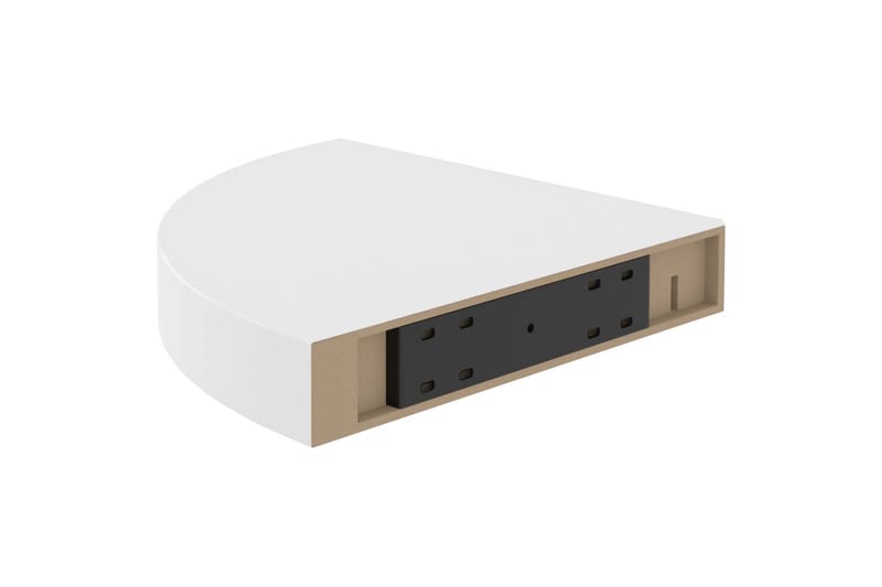 Svävande hörnhylla vit 25x25x3,8 cm MDF - Vit - Förvaring - Hylla - Hörnhylla
