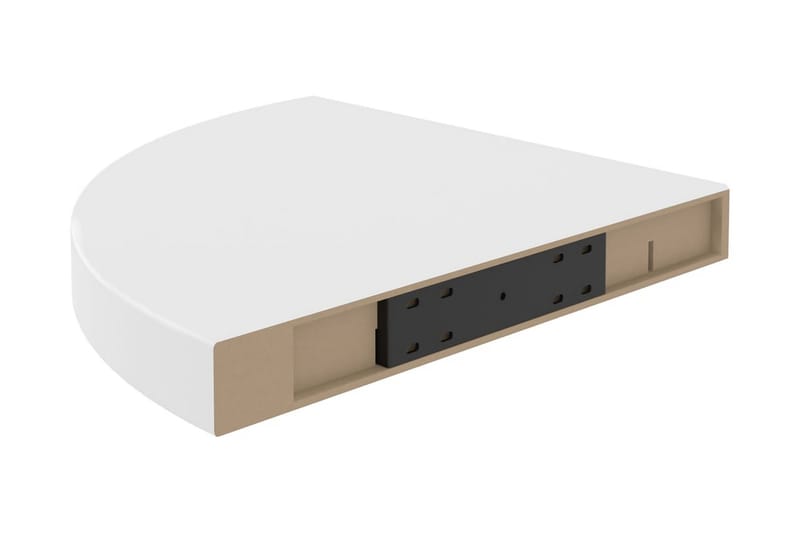 Svävande hörnhylla vit 35x35x3,8 cm MDF - Vit - Förvaring - Hylla - Hörnhylla