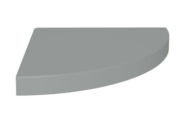 Svävande hörnhyllor 2 st grå 35x35x3,8 cm MDF