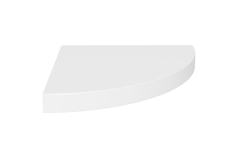 Svävande hörnhyllor 2 st vit 35x35x3,8 cm MDF - Vit - Förvaring - Hylla - Hörnhylla