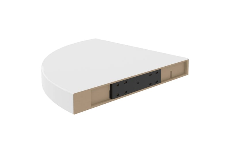 Svävande hörnhyllor 2 st vit 35x35x3,8 cm MDF - Vit - Förvaring - Hylla - Hörnhylla