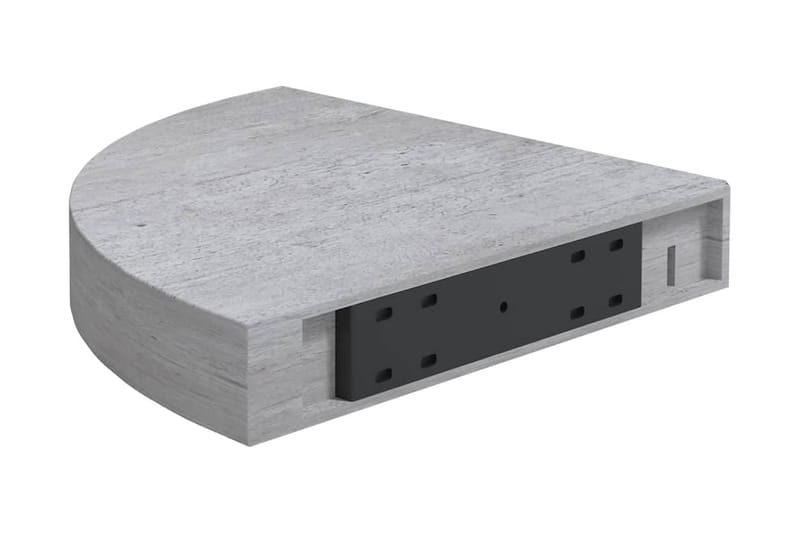 Svävande hörnhyllor 4 st betonggrå 25x25x3,8 cm MDF - Grå - Förvaring - Hylla - Hörnhylla