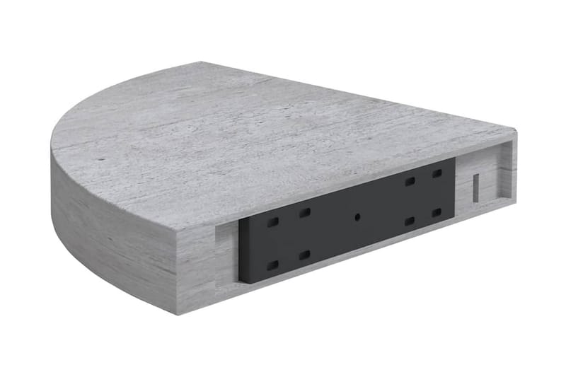 Svävande hörnhyllor 4 st betonggrå 35x35x3,8 cm MDF - Grå - Förvaring - Hylla - Hörnhylla