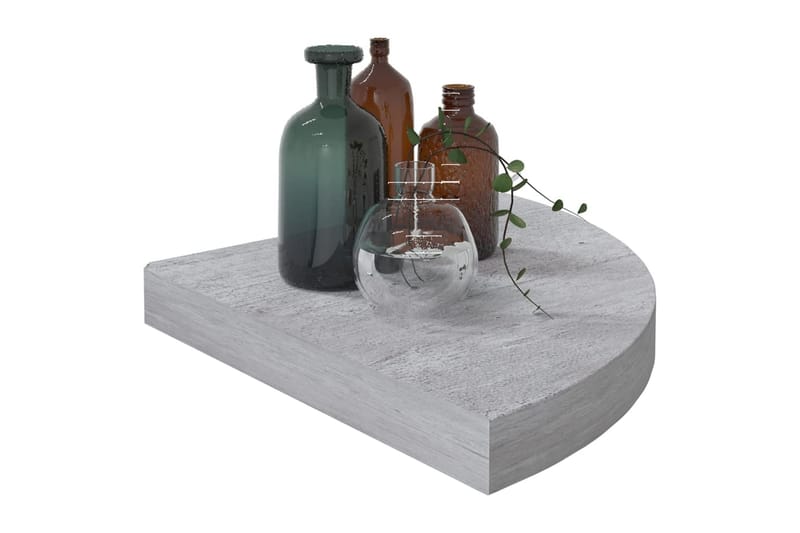 Svävande hörnhyllor 4 st betonggrå 35x35x3,8 cm MDF - Grå - Förvaring - Hylla - Hörnhylla