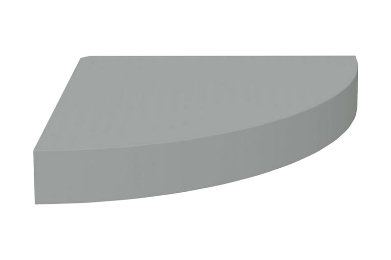 Svävande hörnhyllor 4 st grå 25x25x3,8 cm MDF - Grå - Förvaring - Hylla - Hörnhylla