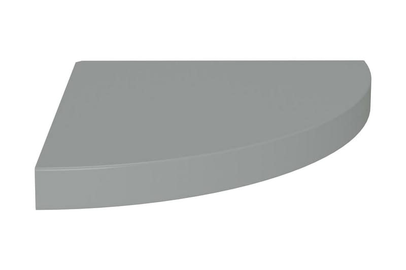 Svävande hörnhyllor 4 st grå 35x35x3,8 cm MDF - Grå - Kökshylla - Hörnhylla