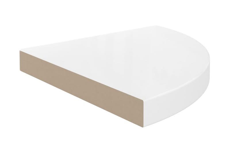 Svävande hörnhyllor 4 st vit högglans 35x35x3,8 cm MDF - Vit - Förvaring - Hylla - Hörnhylla