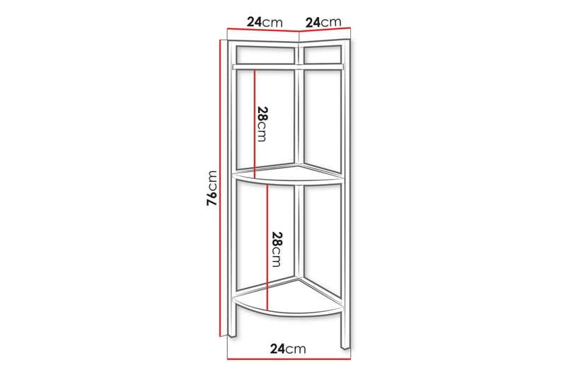 Harmani Bokhylla 24 cm - Svart - Förvaring - Hylla - Bokhylla