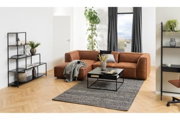 Hartsoe Bokhylla 135 cm i Metall med Träskiva - Svart - Förvaring - Hylla - Bokhylla