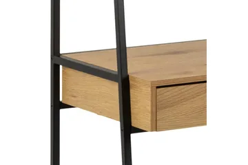 Hartsoe Bokhylla 77 cm i Metall med Träskiva - Svart|Beige - Förvaring - Hylla - Bokhylla