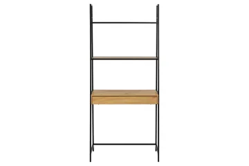 Hartsoe Bokhylla 77 cm i Metall med Träskiva - Svart|Beige - Förvaring - Hylla - Bokhylla