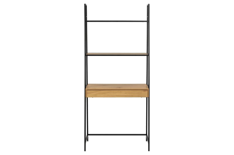 Hartsoe Bokhylla 77 cm i Metall med Träskiva - Svart|Beige - Förvaring - Hylla - Bokhylla