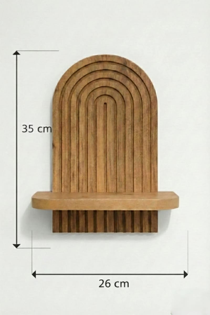 Hasina Vägghylla 26x35x13 cm - Ek - Förvaring - Hylla - Vägghylla