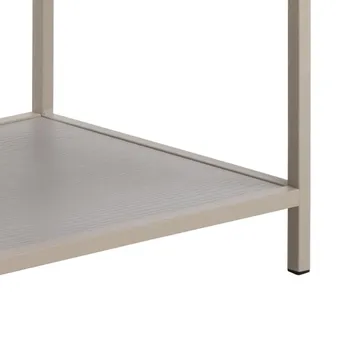 Hasslevik Bokhylla 114 cm i Metall med Träskiva - Sandbeige - Förvaring - Hylla - Bokhylla