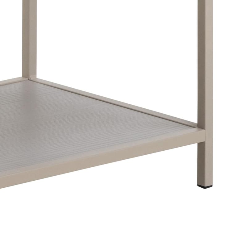 Hasslevik Bokhylla 114 cm i Metall med Träskiva - Sandbeige - Förvaring - Hylla - Bokhylla