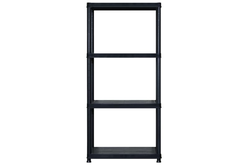 Förvaringshylla 4 hyllor svart 122x30,5x130 cm plast - Svart - Förvaring - Hylla - Hatthylla