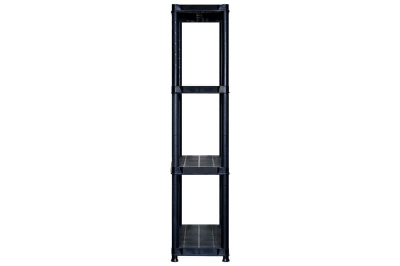 Förvaringshylla 4 hyllor svart 122x30,5x130 cm plast - Svart - Förvaring - Hylla - Hatthylla