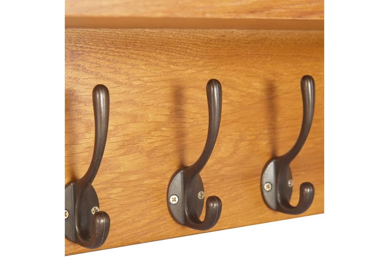 Hatthylla 60x16x16 cm massiv ek - Brun - Förvaring - Hylla - Hatthylla
