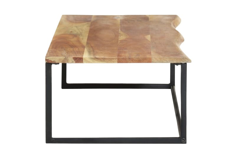 Hatthylla med levande kant 100x35x22 cm massivt akaciaträ - Brun - Förvaring - Hylla - Hatthylla