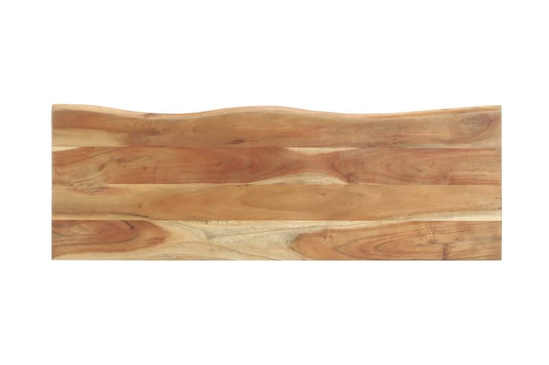 Hatthylla med levande kant 100x35x22 cm massivt akaciaträ - Brun - Förvaring - Hylla - Hatthylla