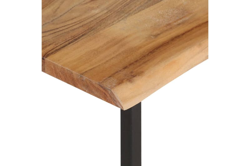 Hatthylla med levande kant 100x35x22 cm massivt akaciaträ - Brun - Förvaring - Hylla - Hatthylla