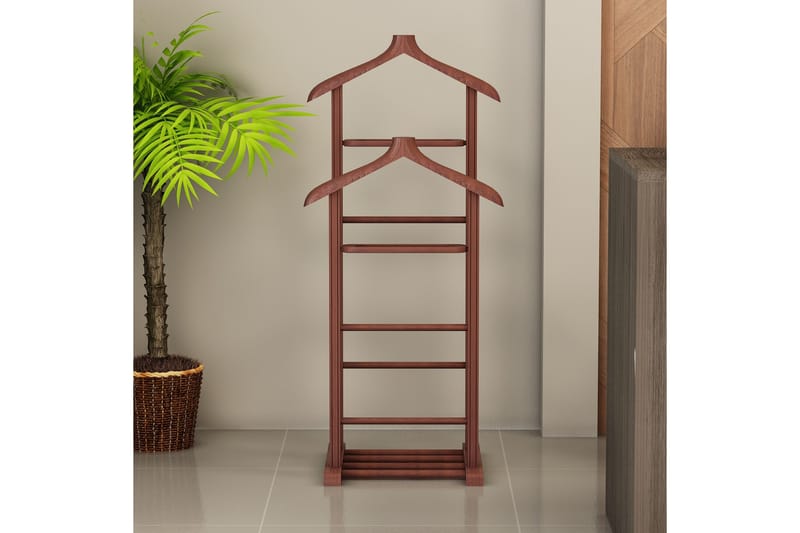 Pega Hatthylla 120x34 cm - Mörkbrun - Förvaring - Klädförvaring - Klädhängare - Herrbetjänt