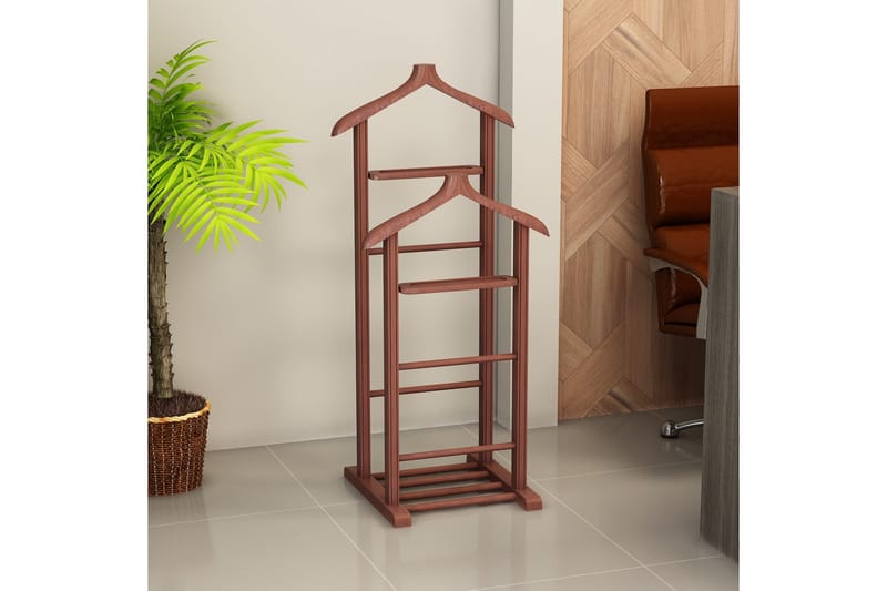 Pega Hatthylla 120x34 cm - Mörkbrun - Förvaring - Klädförvaring - Klädhängare - Herrbetjänt