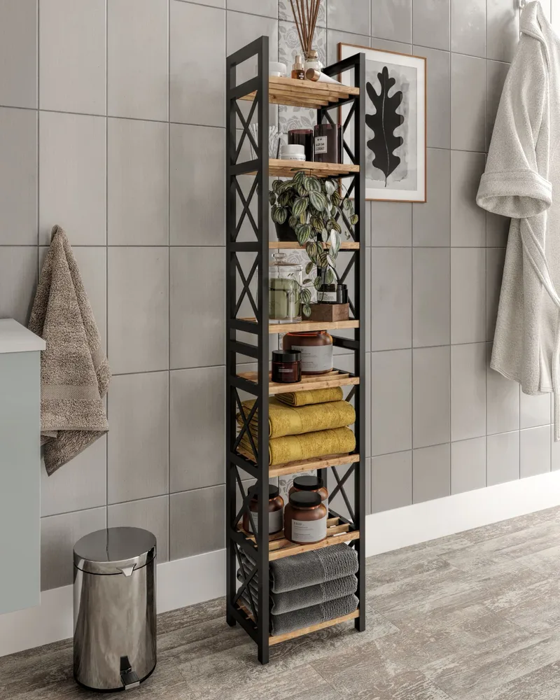 Heba Multifunktionshylla 128 cm - Svart - Förvaring - Hylla - Hyllplan & hyllkonsol