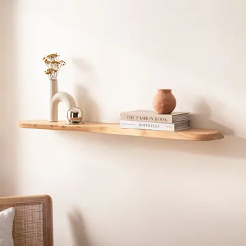 Helela Vägghylla 120 cm Asymmetrisk - varm honungsbrun - Förvaring - Hylla - Vägghylla