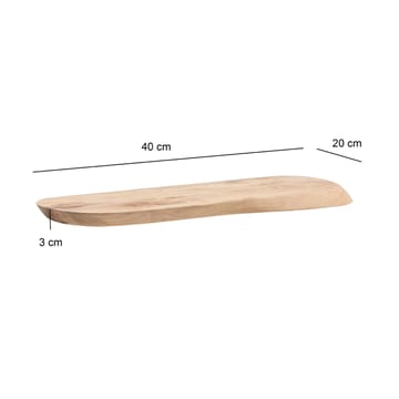 Helela Vägghylla 40 cm Asymmetrisk - varm honungsbrun - Förvaring - Hylla - Vägghylla