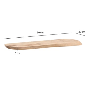 Helela Vägghylla 60 cm Asymmetrisk - varm honungsbrun - Förvaring - Hylla - Vägghylla
