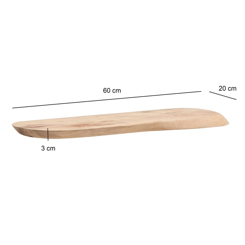 Helela Vägghylla 60 cm Asymmetrisk - varm honungsbrun - Förvaring - Hylla - Vägghylla