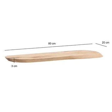 Helela Vägghylla 80 cm Asymmetrisk - varm honungsbrun - Förvaring - Hylla - Vägghylla