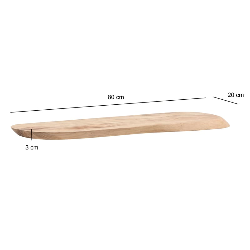 Helela Vägghylla 80 cm Asymmetrisk - varm honungsbrun - Förvaring - Hylla - Vägghylla